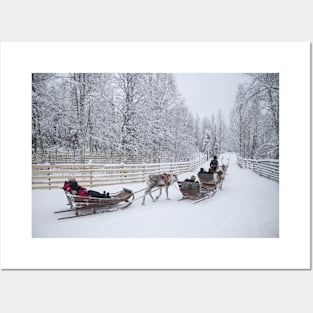 Sleigh Ride at Christmas Posters and Art